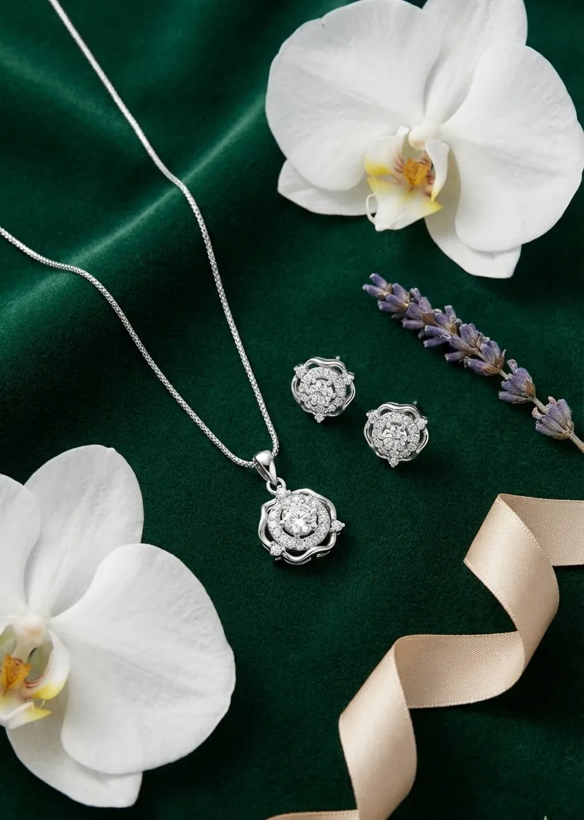 Floral Halo Solitaire