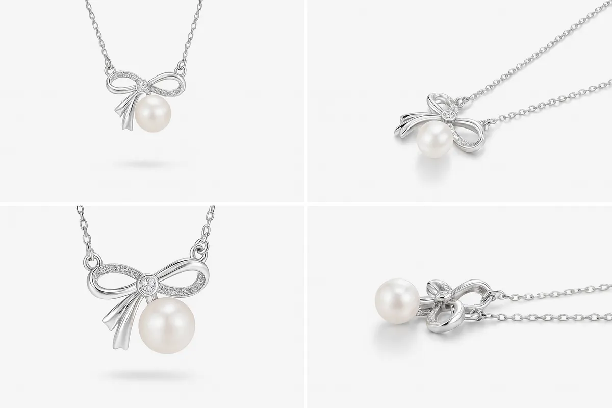 Pearl Bow Necklace