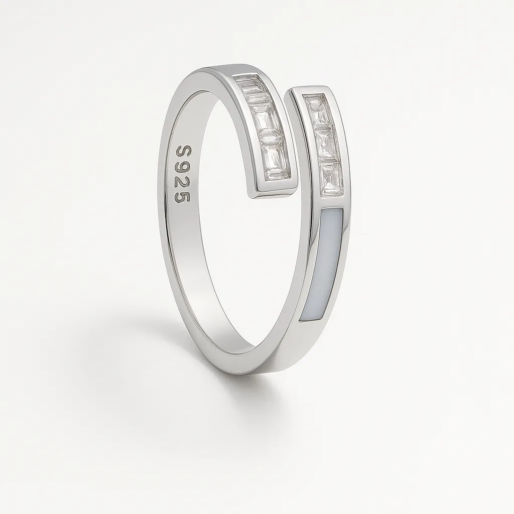 The Baguette Bypass Inlay Ring