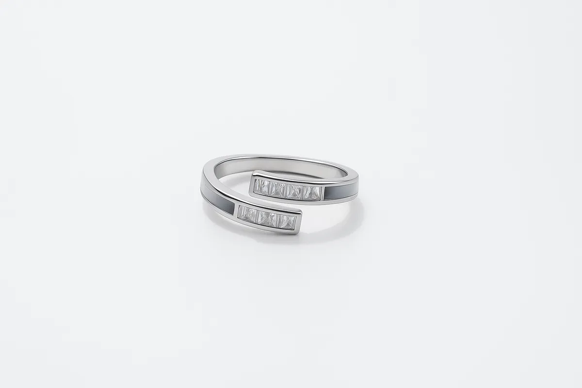 The Baguette Bypass Inlay Ring