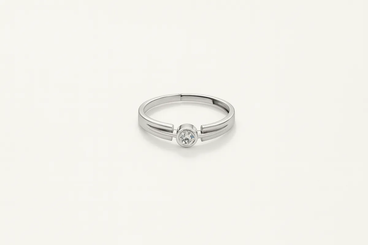 The Bezel Solitaire Parallel Band