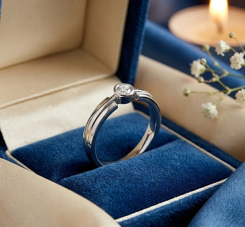The Bezel Solitaire Parallel Band
