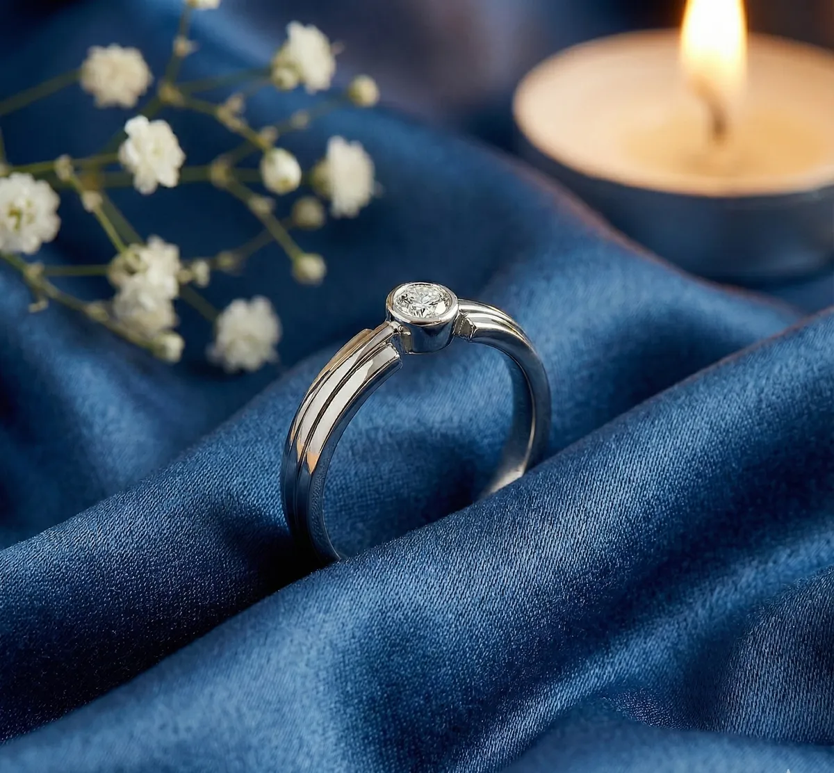 The Bezel Solitaire Parallel Band