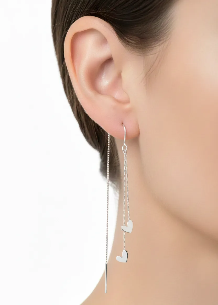 The Heart Threader Earrings